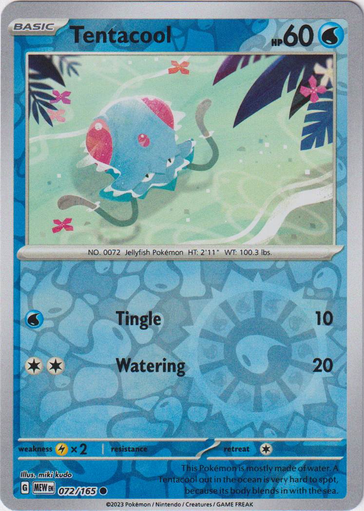 072/165 Tentacool Common Reverse Holo Scarlet & Violet 151