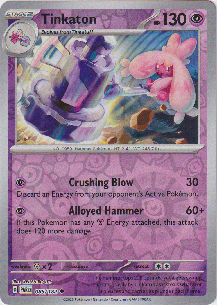 085/182 Tinkaton Uncommon Reverse Holo Paradox Rift