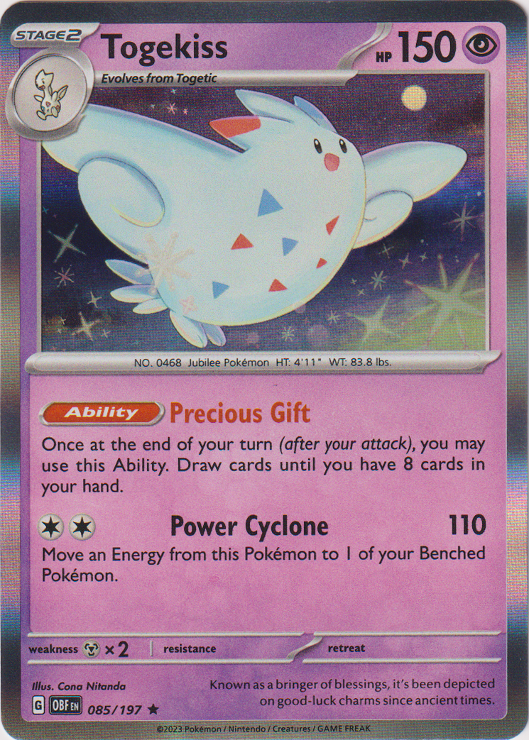 085/197 Togekiss Holo Rare Obsidian Flames