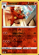 031/195 Torracat Uncommon Reverse Holo Silver Tempest
