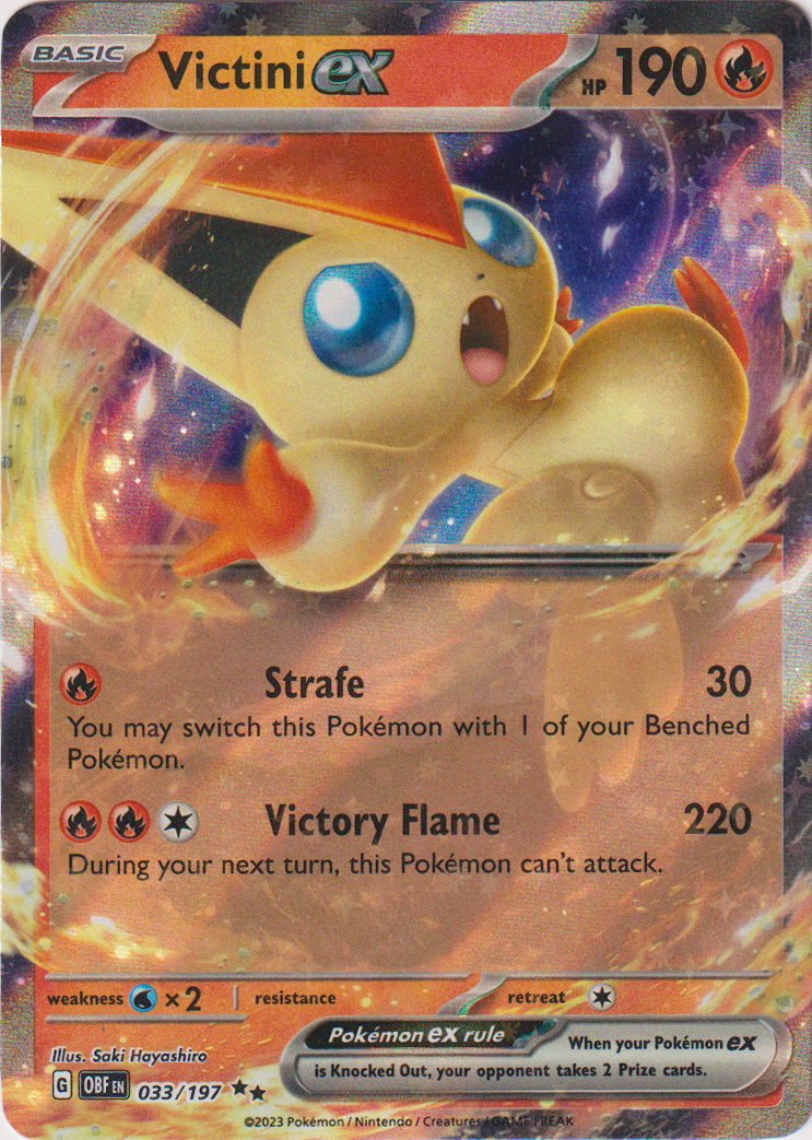 033/197 Victini EX Double Rare Obsidian Flames