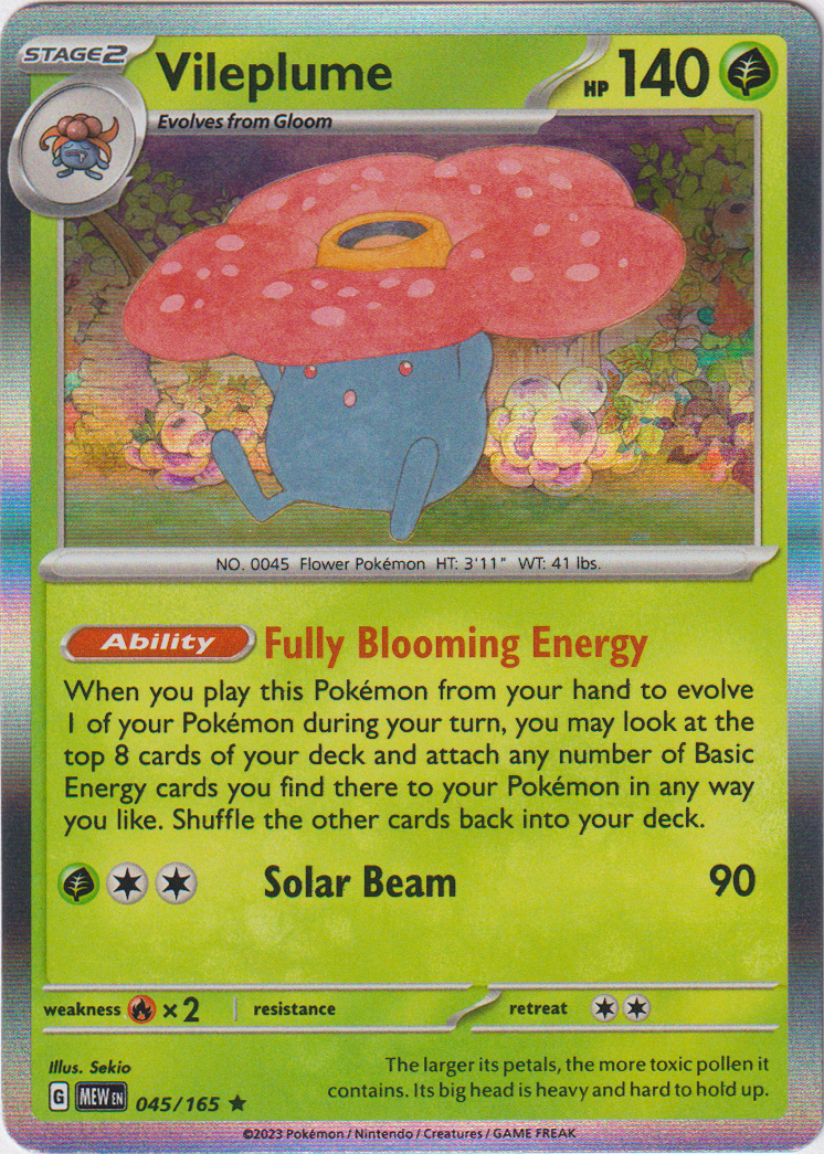 045/165 Vileplume Holo Rare Scarlet & Violet 151