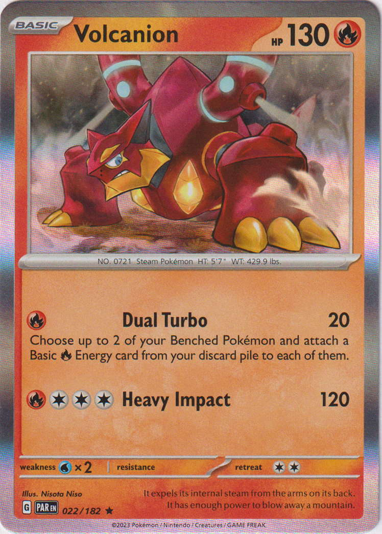 022/182 Volcanion Holo Rare Paradox Rift