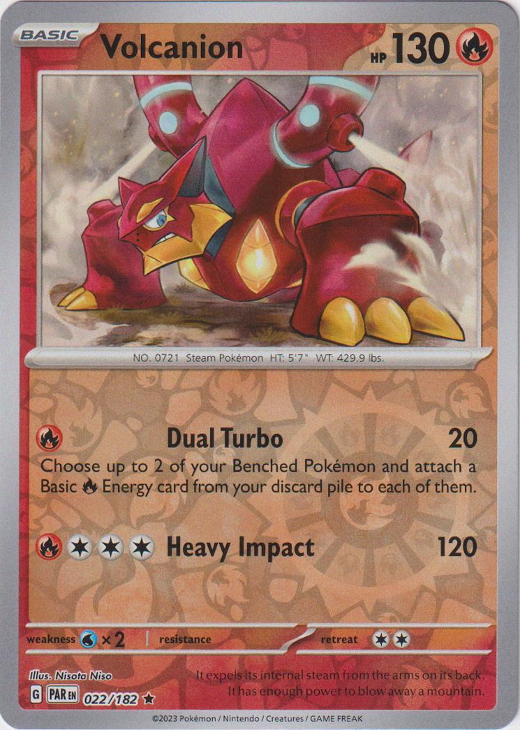 022/182 Volcanion Rare Reverse Holo Paradox Rift