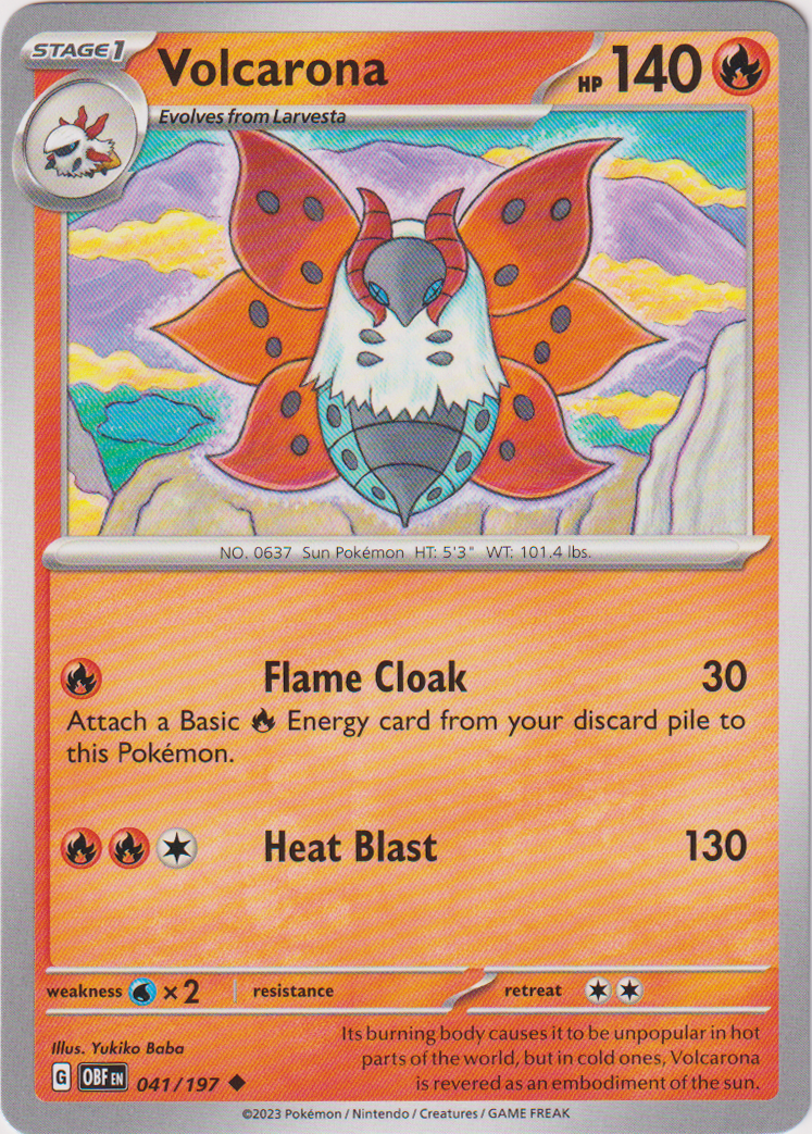 041/197 Volcarona Uncommon Obsidian Flames