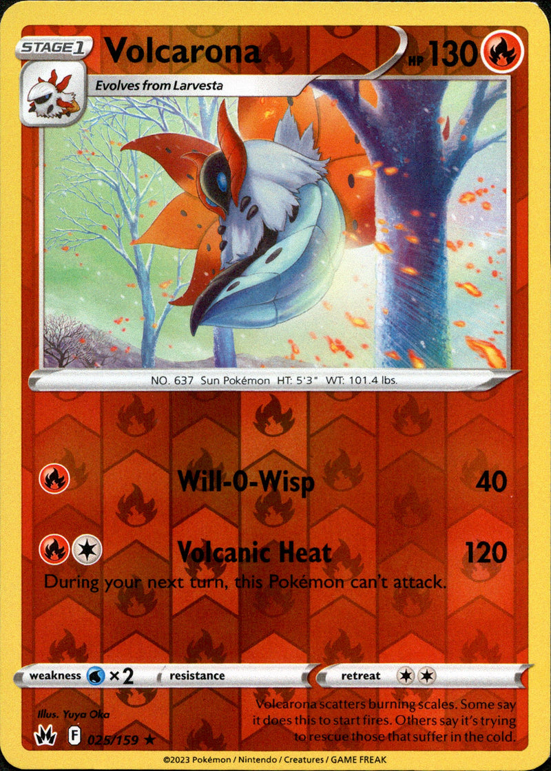 025/159 Volcarona Rare Reverse Holo Crown Zenith