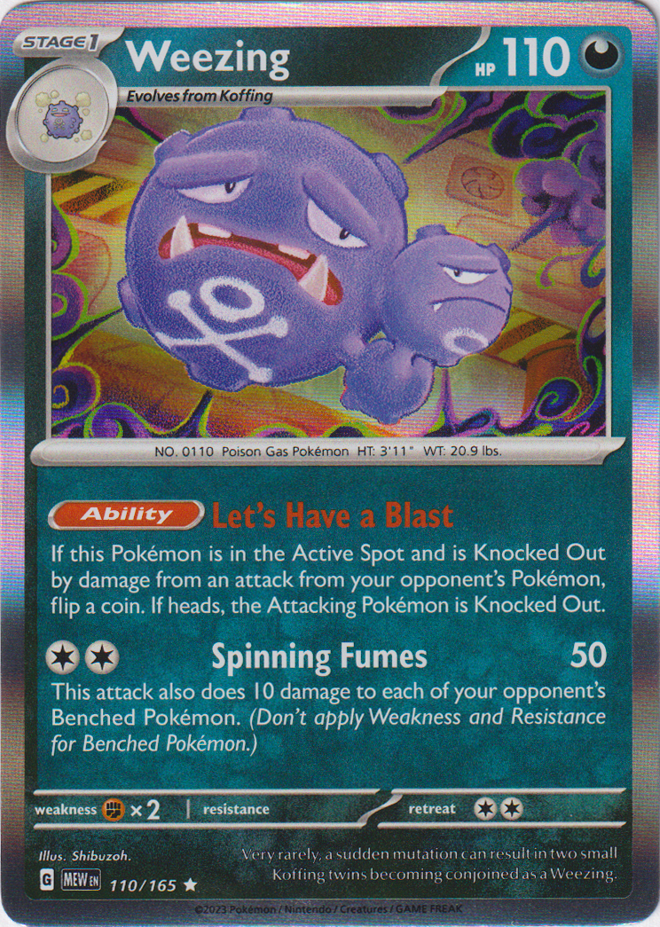 110/165 Weezing Holo Rare Scarlet & Violet 151