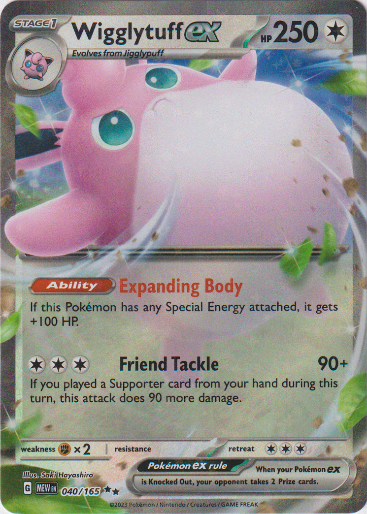 040/165 Wigglytuff EX Scarlet & Violet 151