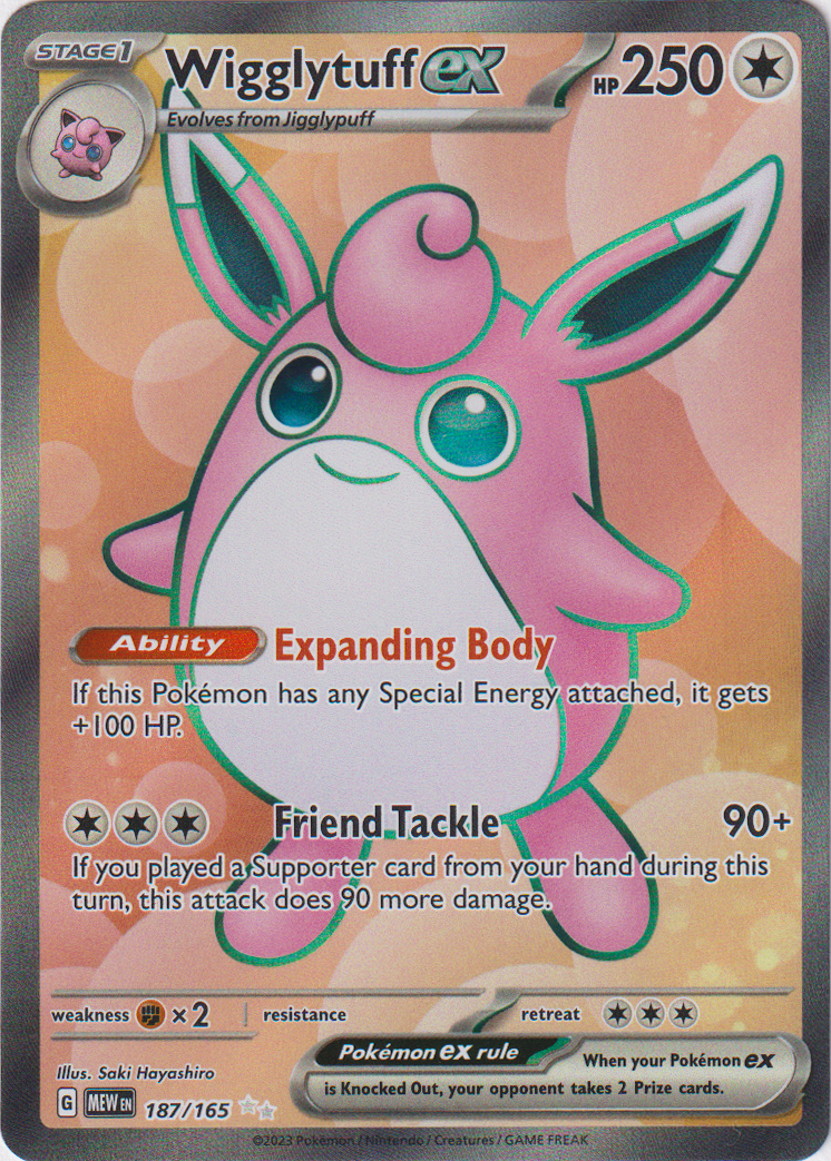 187/165 Wigglytuff EX Ultra Rare Scarlet & Violet 151