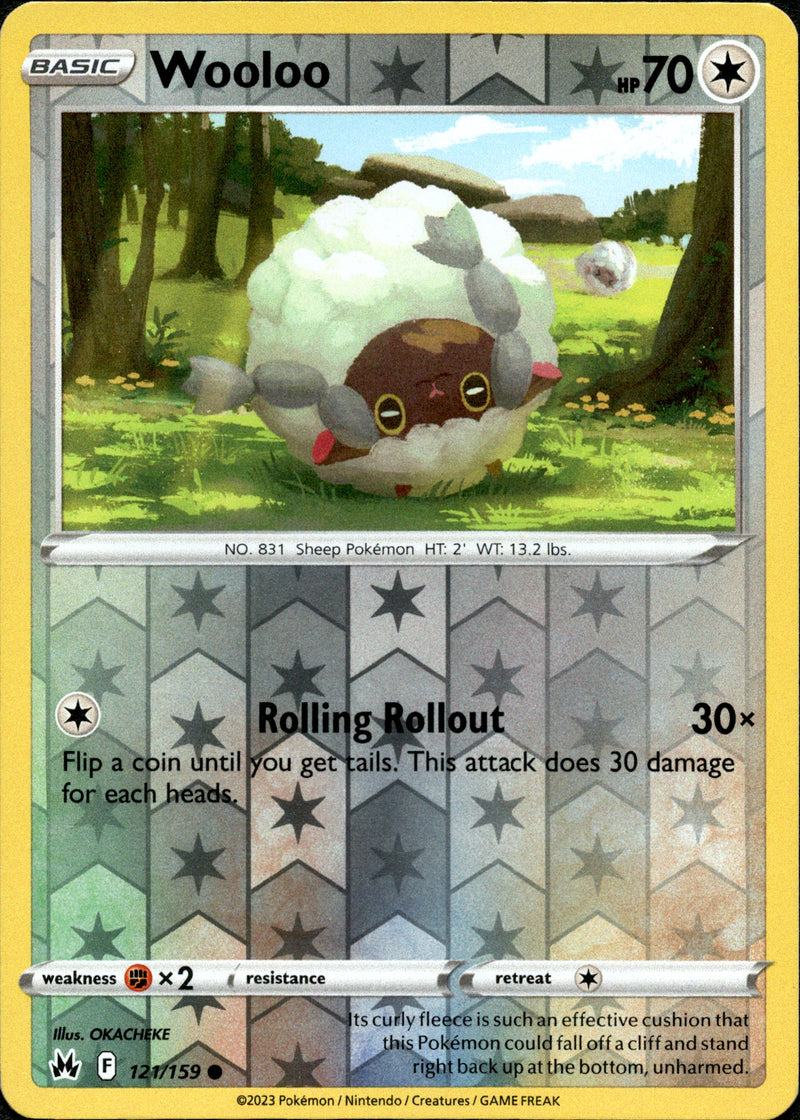 121/159 Wooloo Common Reverse Holo Crown Zenith