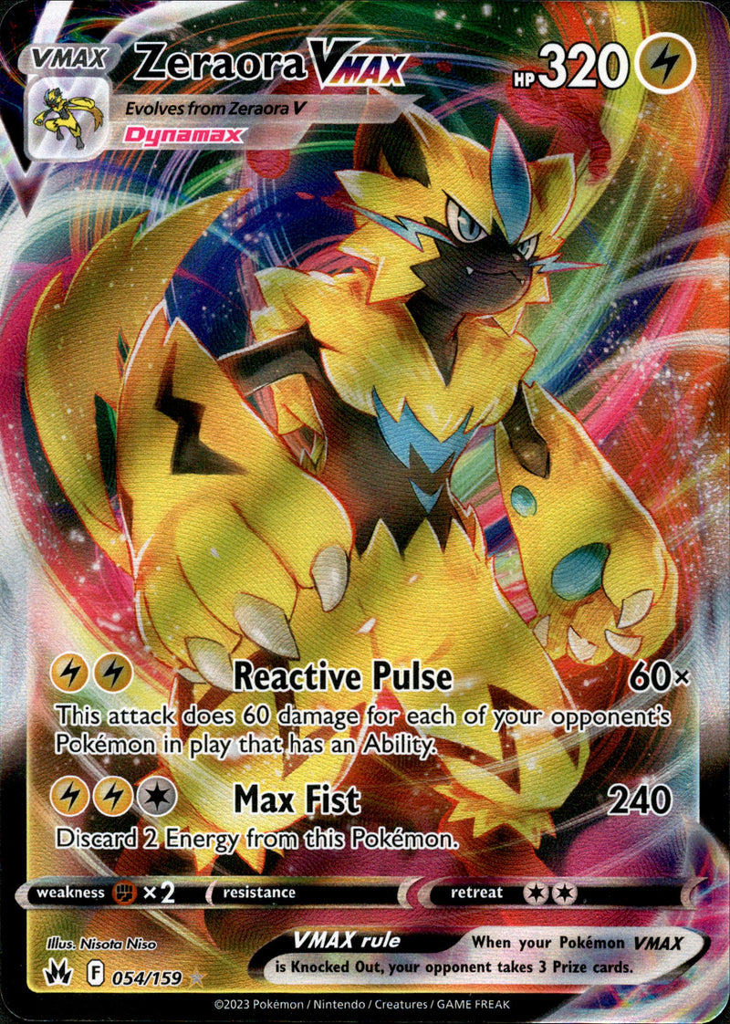 054/159 Zeraora VMAX Crown Zenith