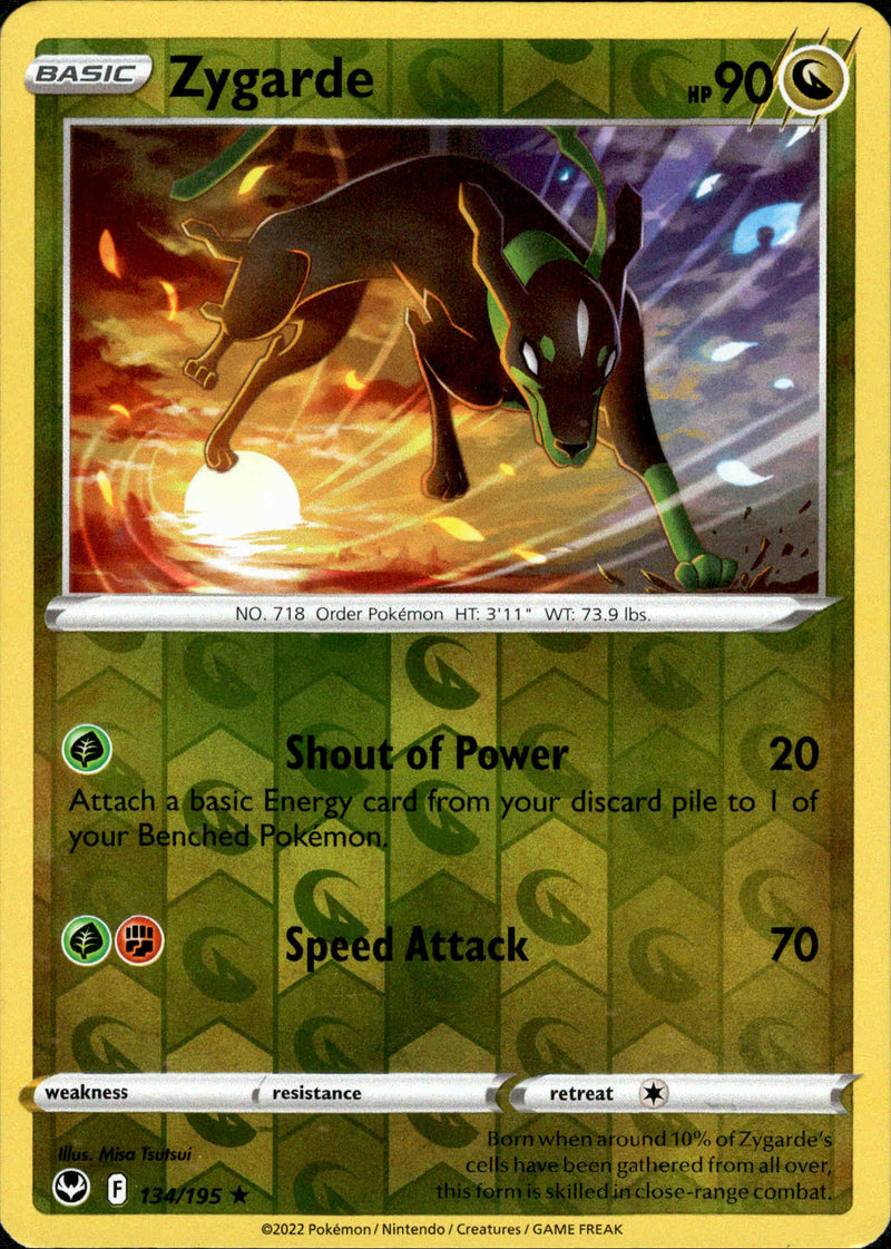 134/195 Zygarde Rare Reverse Holo Silver Tempest