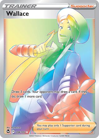 208/195 Wallace Hyper Rare Silver Tempest