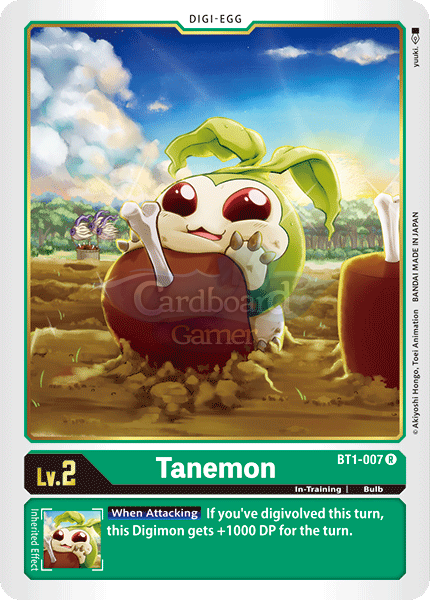 Bt1-007 Tanemon Rare Single Card