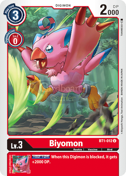 Bt1-012 Biyomon Uncommon Single Card
