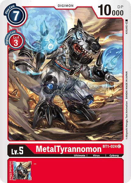 Bt1-024 Metaltyrannomon Common Single Card