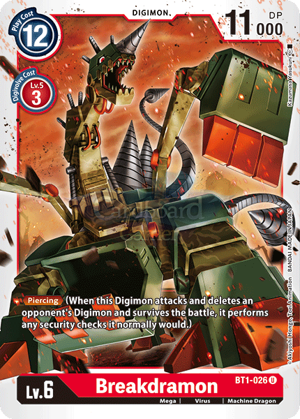 Bt1-026 Breakdramon Uncommon Single Card