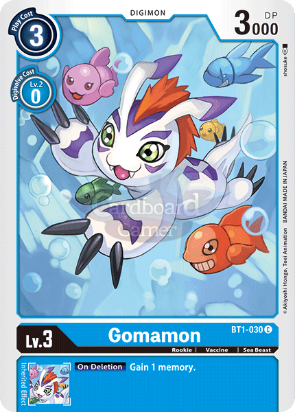 Bt1-030 Gomamon Common Single Card