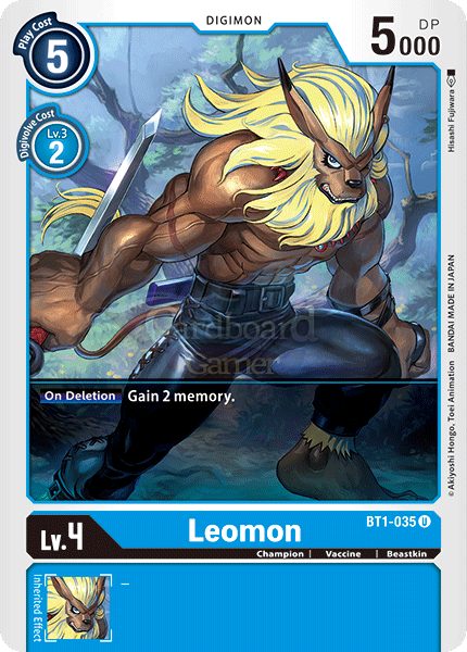 Bt1-035 Leomon Uncommon Single Card