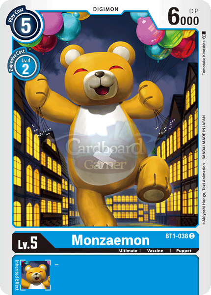 Bt1-038 Monzaemon Common Single Card