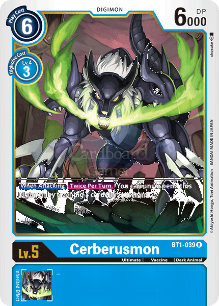 Bt1-039 Cerberusmon Rare Single Card