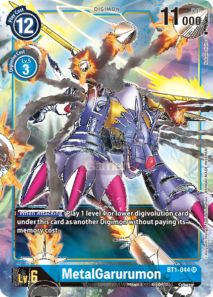 Bt1-044A Metalgarurumon Alt Art Super Rare Single Card