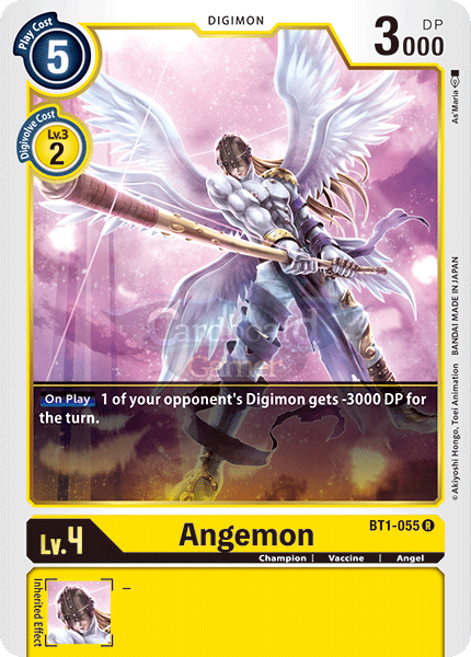 Bt1-055 Angemon Rare Single Card