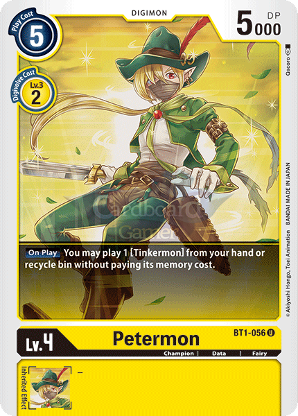 Bt1-056 Petermon Uncommon Single Card