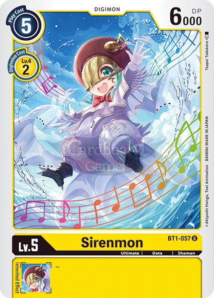 Bt1-057 Sirenmon Uncommon Single Card