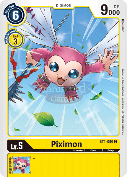 Bt1-059 Piximon Common Single Card