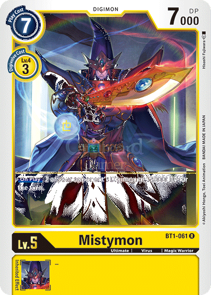 Bt1-061 Mistymon Rare Single Card