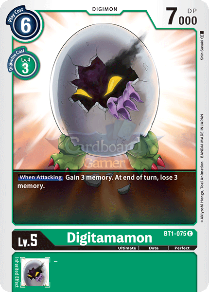 Bt1-075 Digitamamon Common Single Card