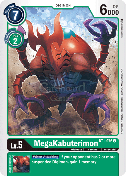 Bt1-076 Megakabuterimon Uncommon Single Card