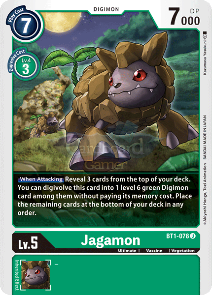 Bt1-078 Jagamon Uncommon Single Card