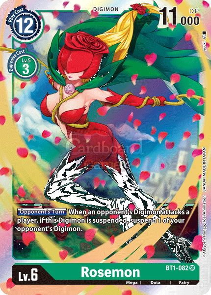 Bt1-082 Rosemon Super Rare Single Card