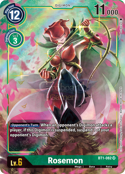 Bt1-082A Rosemon Alt Art Super Rare Single Card