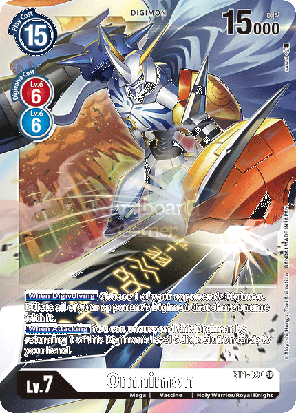 Bt1-084 Omnimon Super Rare Single Card