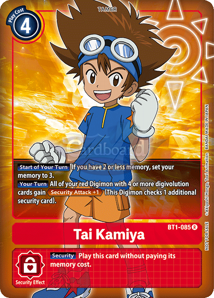 Bt1-085A Tai Kamiya Alt Art Rare Single Card