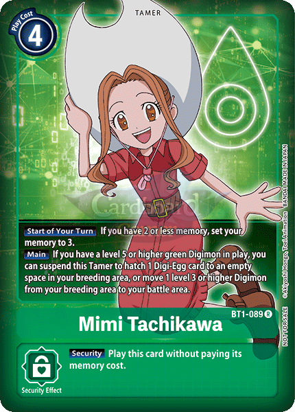 Bt1-089A Mimi Tachikawa Alt Art Rare Single Card