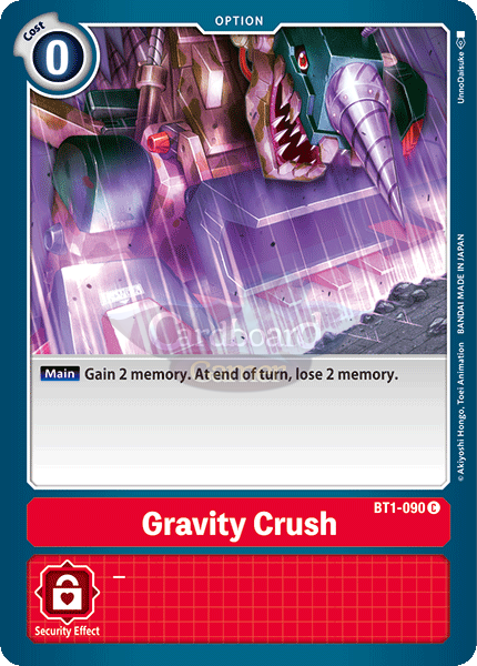 Bt1-090 Gravity Crush Common Single Card