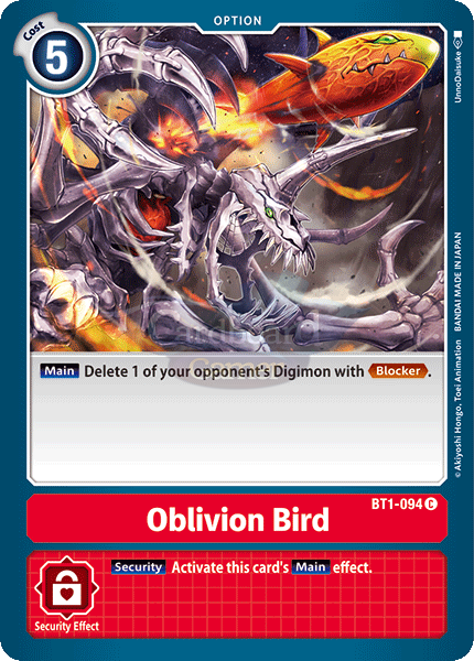 Bt1-094 Oblivion Bird Common Single Card