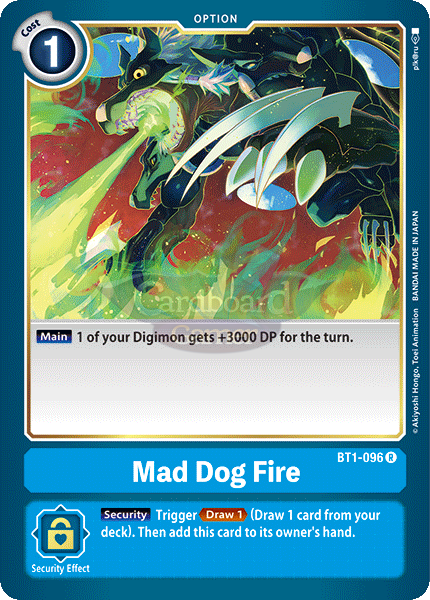 Bt1-096 Mad Dog Fire Rare Single Card