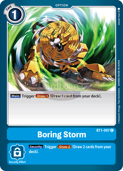 Bt1-097 Boring Storm Common Single Card