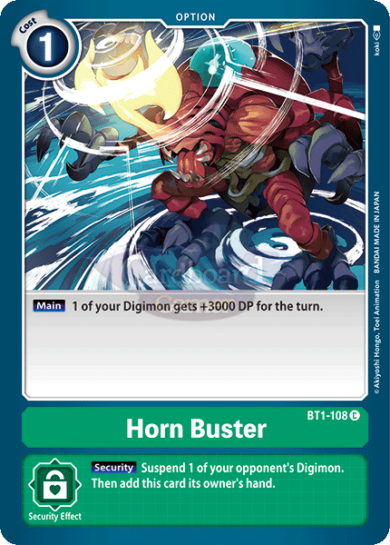 Bt1-108 Horn Buster Common Single Card