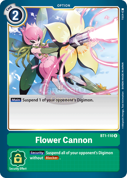 Bt1-110 Flower Cannon Alt Art Rare Single Card