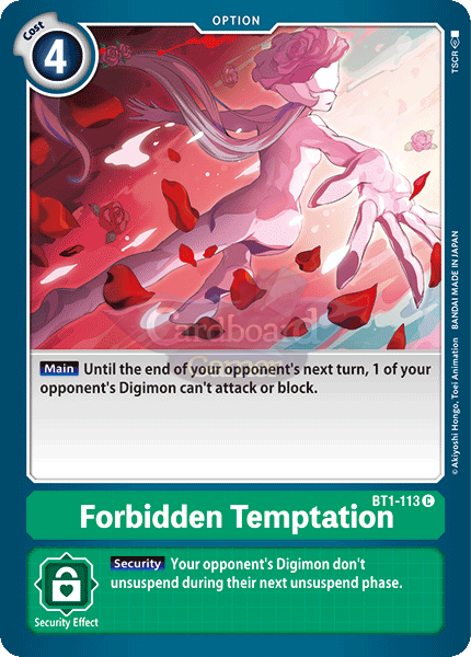 Bt1-113 Forbidden Temptation Common Single Card