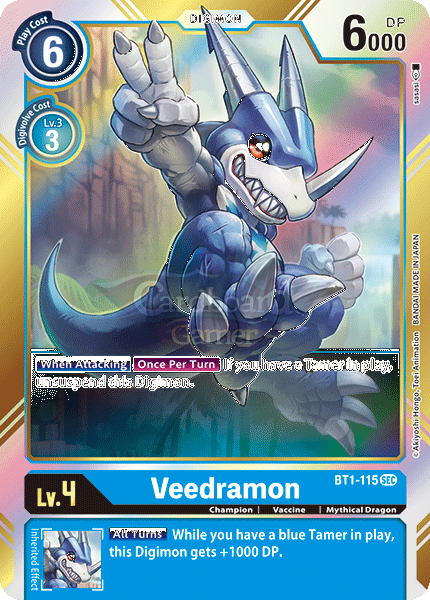 Bt1-115 Veedramon Secret Rare Single Card