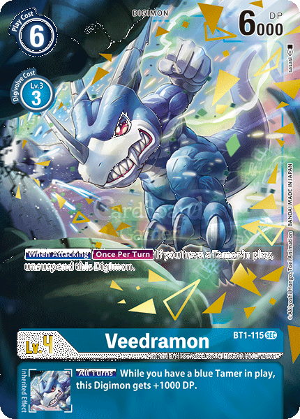 Bt1-115A Veedramon Alt Art Secret Rare Single Card