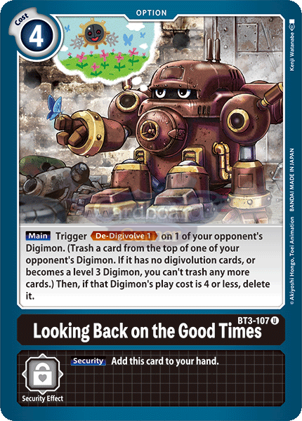 Bt3-107 Looking Back On The Good Times Uncommon Single Card