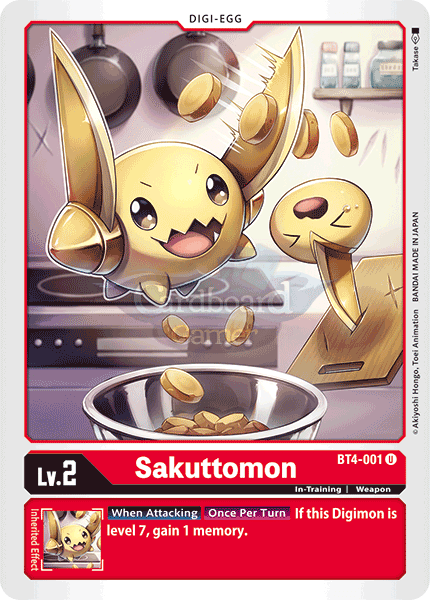 Bt4-001 Sakuttomon Uncommon Single Card